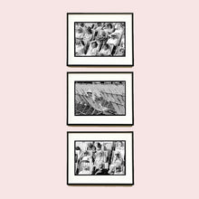 Load image into Gallery viewer, Bandstand set of three Samuel field black and white vintage photographs framed in black