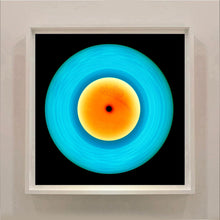 Load image into Gallery viewer, Vinyl Collection '1981 (Blue/Orange)'. Acclaimed contemporary photographers, Richard Heeps and Natasha Heidler have collaborated to make this beautifully mesmerising collection. A celebration of the vinyl record and analogue technology, which reflects the artists practice within photography.