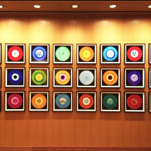 Load image into Gallery viewer, Vinyl Collection '1981 (Blue/Orange)'. Acclaimed contemporary photographers, Richard Heeps and Natasha Heidler have collaborated to make this beautifully mesmerising collection. A celebration of the vinyl record and analogue technology, which reflects the artists practice within photography.