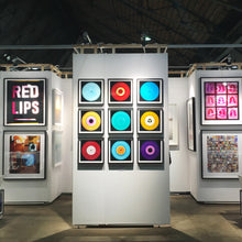 Load image into Gallery viewer, Vinyl Collection '1981 (Blue/Orange)'. Acclaimed contemporary photographers, Richard Heeps and Natasha Heidler have collaborated to make this beautifully mesmerising collection. A celebration of the vinyl record and analogue technology, which reflects the artists practice within photography.