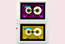 Load image into Gallery viewer, Tape Collection 'AILA Pink'. The Heidler & Heeps collaborations are creative representations of Natasha Heidler and Richard Heeps’ personal past, and their personalities. Tapes are significant in both their lives and the work here is made from their own collections. Their unique process makes these artworks not inanimate objects, rather they have depth, texture, grit, and they even appear to move.