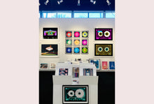 Load image into Gallery viewer, Tape Collection, 'All that Glitters is not Golden'. The Heidler & Heeps collaborations are creative representations of Natasha Heidler and Richard Heeps’ personal past, and their personalities. Tapes are significant in both their lives and the work here is made from their own collections. Their unique process makes these artworks not inanimate objects, rather they have depth, texture, grit, and they even appear to move.