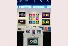 Load image into Gallery viewer, Tape Collection, 'AILA Tinted Yellow'. The Heidler & Heeps collaborations are creative representations of Natasha Heidler and Richard Heeps’ personal past, and their personalities. Tapes are significant in both their lives and the work here is made from their own collections. Their unique process makes these artworks not inanimate objects, rather they have depth, texture, grit, and they even appear to move.