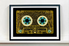 Load image into Gallery viewer, Tape Collection, 'All that Glitters is not Golden'. The Heidler & Heeps collaborations are creative representations of Natasha Heidler and Richard Heeps’ personal past, and their personalities. Tapes are significant in both their lives and the work here is made from their own collections. Their unique process makes these artworks not inanimate objects, rather they have depth, texture, grit, and they even appear to move.