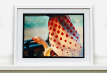 Load image into Gallery viewer, Anita, Lady Fen, Welney is an autobiographical piece recreating Richard's childhood memory of the Sunday drive with his parents, his mother driving in her Marks and Spencer polka dot head scarf which was a popular look in the 1960's.