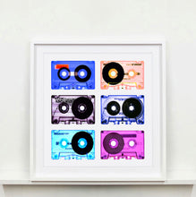 Load image into Gallery viewer, 'B Side Tape Collection'. The Heidler & Heeps collaborations are creative representations of Natasha Heidler and Richard Heeps’ personal past, and their personalities. Tapes are significant in both their lives and the work here is made from their own collections. Their unique process makes these artworks not inanimate objects, rather they have depth, texture, grit, and they even appear to move.