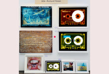 Load image into Gallery viewer, Tape Collection, 'AILA Tinted Yellow'. The Heidler & Heeps collaborations are creative representations of Natasha Heidler and Richard Heeps’ personal past, and their personalities. Tapes are significant in both their lives and the work here is made from their own collections. Their unique process makes these artworks not inanimate objects, rather they have depth, texture, grit, and they even appear to move.