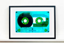 Load image into Gallery viewer, Tape Collection, 'Ferric 60 (Aqua)'. The Heidler & Heeps collaborations are creative representations of Natasha Heidler and Richard Heeps’ personal past, and their personalities. Tapes are significant in both their lives and the work here is made from their own collections. Their unique process makes these artworks not inanimate objects, rather they have depth, texture, grit, and they even appear to move.