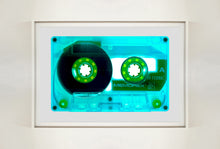 Load image into Gallery viewer, Tape Collection, 'Ferric 60 (Aqua)'. The Heidler & Heeps collaborations are creative representations of Natasha Heidler and Richard Heeps’ personal past, and their personalities. Tapes are significant in both their lives and the work here is made from their own collections. Their unique process makes these artworks not inanimate objects, rather they have depth, texture, grit, and they even appear to move.