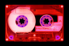 Load image into Gallery viewer, Tape Collection, 'Ferric 60 (Red/Pink)'. The Heidler & Heeps collaborations are creative representations of Natasha Heidler and Richard Heeps’ personal past, and their personalities. Tapes are significant in both their lives and the work here is made from their own collections. Their unique process makes these artworks not inanimate objects, rather they have depth, texture, grit, and they even appear to move.