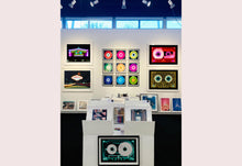 Load image into Gallery viewer, Tape Collection, 'Ferric 60 (Red/Pink)'. The Heidler & Heeps collaborations are creative representations of Natasha Heidler and Richard Heeps’ personal past, and their personalities. Tapes are significant in both their lives and the work here is made from their own collections. Their unique process makes these artworks not inanimate objects, rather they have depth, texture, grit, and they even appear to move.