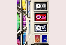 Load image into Gallery viewer, Tape Collection, 'Ferric 60 (Red/Pink)'. The Heidler & Heeps collaborations are creative representations of Natasha Heidler and Richard Heeps’ personal past, and their personalities. Tapes are significant in both their lives and the work here is made from their own collections. Their unique process makes these artworks not inanimate objects, rather they have depth, texture, grit, and they even appear to move.