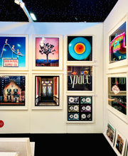 Load image into Gallery viewer, 'Foyer VII' shows an Art Deco entrance hall in Milan, featuring stained glass panelling and marble flooring. This artwork is part of Richard Heeps' series 'A Short History of Milan', which began in November 2018 for a special project featuring at the Affordable Art Fair Milan 2019, and the series is ongoing. There is a reoccurring linear, structural theme throughout the series, capturing the Milanese use of materials in design such as glass, metal, wood and stone.