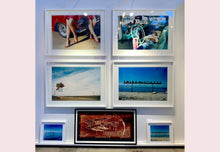 Load image into Gallery viewer, 'Glamour Cabs', photographed by Richard Heeps at the glamorous retro event Goodwood Revival. It perfectly captures elegant feminine sophistication with a vintage vibe, a nod to the film Carry on Cabbie. This artwork featured in Richard Heeps' 2018-2019 exhibition WEMEN, at Nhow Hotel Milan.