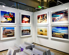 Load image into Gallery viewer, 'Lariat Motel' is a classic Richard Heeps Americana 'Sign Porn' artwork. It was captured in its original site in Fallon, Nevada. The owners since sold the Lariat Motel and donated the 1950's sign with original neon tubing to the Churchill Arts Council. This photograph forms part of Richard Heeps' 'Dream in Colour' series.