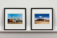 Load image into Gallery viewer, There is a cinematic style to this artwork, 'Lone Pine', taken in a former movie town in California where many Western films were made. Taken outside Richard's iconic interior photograph 'Bonanza Café', set in the Owens Valley against a mountainous  backdrop.
