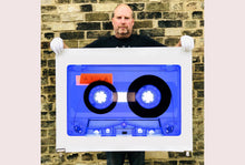 Load image into Gallery viewer, Tape Collection 'AILA Blue'. The Heidler & Heeps collaborations are creative representations of Natasha Heidler and Richard Heeps’ personal past, and their personalities. Tapes are significant in both their lives and the work here is made from their own collections. Their unique process makes these artworks not inanimate objects, rather they have depth, texture, grit, and they even appear to move.