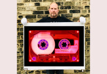 Load image into Gallery viewer, Tape Collection, 'Ferric 60 (Red/Pink)'. The Heidler & Heeps collaborations are creative representations of Natasha Heidler and Richard Heeps’ personal past, and their personalities. Tapes are significant in both their lives and the work here is made from their own collections. Their unique process makes these artworks not inanimate objects, rather they have depth, texture, grit, and they even appear to move.