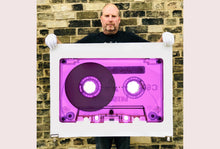 Load image into Gallery viewer, Tape Collection 'Side One Only Pink'. The Heidler & Heeps collaborations are creative representations of Natasha Heidler and Richard Heeps’ personal past, and their personalities. Tapes are significant in both their lives and the work here is made from their own collections. Their unique process makes these artworks not inanimate objects, rather they have depth, texture, grit, and they even appear to move.