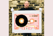 Load image into Gallery viewer, Tape Collection 'Type II Tutti Frutti'. The Heidler & Heeps collaborations are creative representations of Natasha Heidler and Richard Heeps’ personal past, and their personalities. Tapes are significant in both their lives and the work here is made from their own collections. Their unique process makes these artworks not inanimate objects, rather they have depth, texture, grit, and they even appear to move.