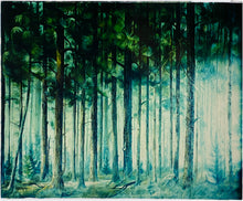 Load image into Gallery viewer, Photograph of green trees with a ray of light through them