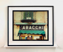 Load image into Gallery viewer, The traditional Italian Tobacconist, featuring the typography of a vintage sign. From Richard Heeps’ series &#39;A Short History of Milan’.