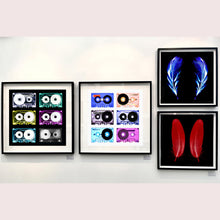 Load image into Gallery viewer, 'Tape Collection'. The Heidler & Heeps collaborations are creative representations of Natasha Heidler and Richard Heeps’ personal past, and their personalities. Tapes are significant in both their lives and the work here is made from their own collections. Their unique process makes these artworks not inanimate objects, rather they have depth, texture, grit, and they even appear to move.