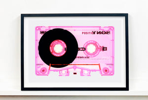 Tape Collection 'Type II Pink'. The Heidler & Heeps collaborations are creative representations of Natasha Heidler and Richard Heeps’ personal past, and their personalities. Tapes are significant in both their lives and the work here is made from their own collections. Their unique process makes these artworks not inanimate objects, rather they have depth, texture, grit, and they even appear to move.