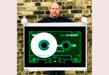 Load image into Gallery viewer, Tape Collection 'Type II'. The Heidler & Heeps collaborations are creative representations of Natasha Heidler and Richard Heeps’ personal past, and their personalities. Tapes are significant in both their lives and the work here is made from their own collections. Their unique process makes these artworks not inanimate objects, rather they have depth, texture, grit, and they even appear to move.