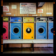 Load image into Gallery viewer, Multicolour launderette vintage interior Kodak photograph by Richard Heeps
