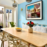 Richard Heeps Bonanza Cafe artwork in interior designer Zoe Kho's London home