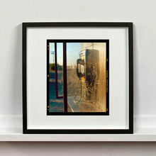 Load image into Gallery viewer, Call Box, cinematic vintage telephone booth road trip mounted photograph in a small black frame from Richard Heeps Salton Sea series.