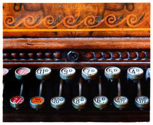 Cash register detail vintage interior photograph by Richard Heeps.