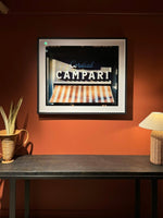 Richard Heeps Cordial Campari artwork framed in black on the wall interior design photograph