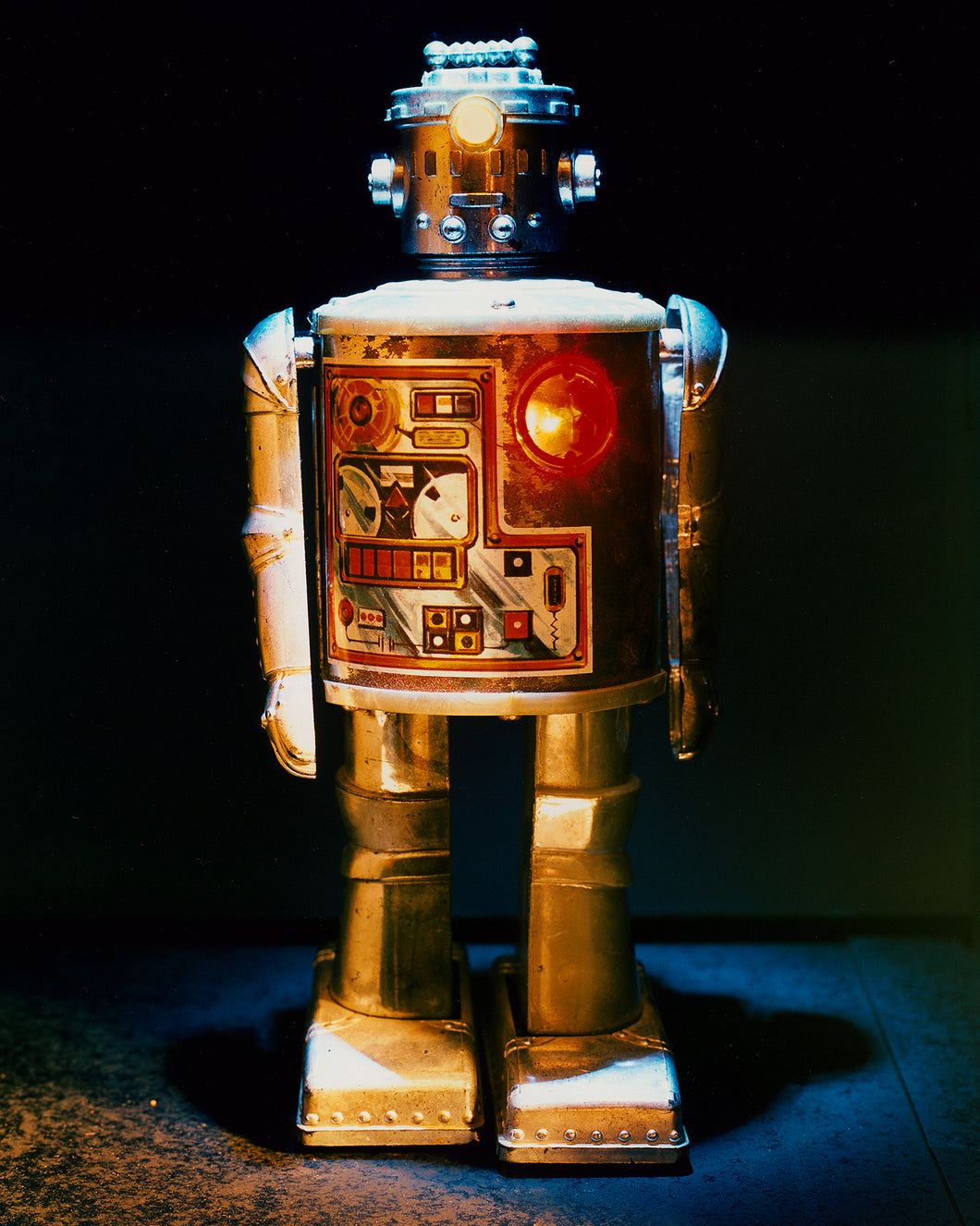 Cyclops robot toy pop art photography by Natasha Heidler