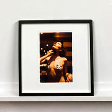 Load image into Gallery viewer, Delilah burlesque backstage photography by RIchard Heeps mounted square framed in black.