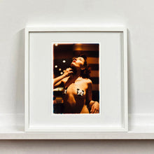 Load image into Gallery viewer, Delilah burlesque backstage photography by RIchard Heeps mounted square framed in white.