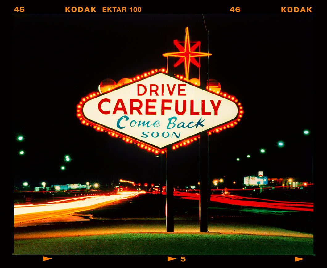 Drive Carefully, Las Vegas, 2002 (6x7 Film Rebate) (Copy)