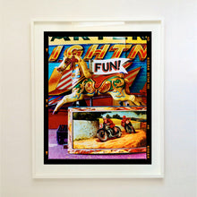 Load image into Gallery viewer, FUN! carousel horse photograph by Richard Heeps in a large white frame