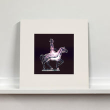 Load image into Gallery viewer, Cowboy on a horse pop art mounted photographic print by Natasha Heidler