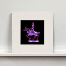 Load image into Gallery viewer, Purple Cowboy pop art mounted photographic print by Natasha Heidler