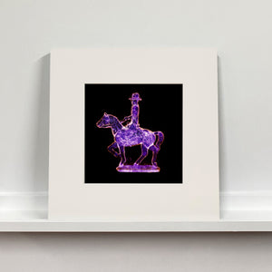 Purple Cowboy pop art mounted photographic print by Natasha Heidler