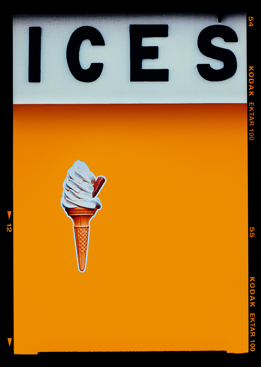 Ices orange pop art typography photography by Richard Heeps