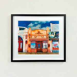 La Belle Femme in the Sun Atlantic City street photography by Richard Heeps framed in black