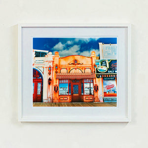 La Belle Femme in the Sun Atlantic City street photography by Richard Heeps framed in white