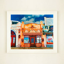 Load image into Gallery viewer, La Belle Femme in the Sun Atlantic City street photography by Richard Heeps large framed in white