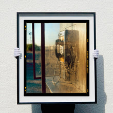 Load image into Gallery viewer, Call Box cinematic vintage telephone box Richard Heeps photograph in a large black frame.