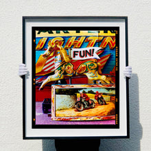 Load image into Gallery viewer, FUN! carousel horse photograph by Richard Heeps in a large black frame