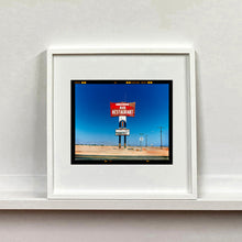 Load image into Gallery viewer, Sundowner Salton Sea California landscape photograph by Richard Heeps mounted square framed in white.