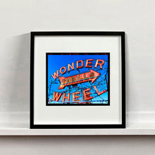 Load image into Gallery viewer, Thrills Coney Island, typography photography Richard Heeps mounted square framed in black